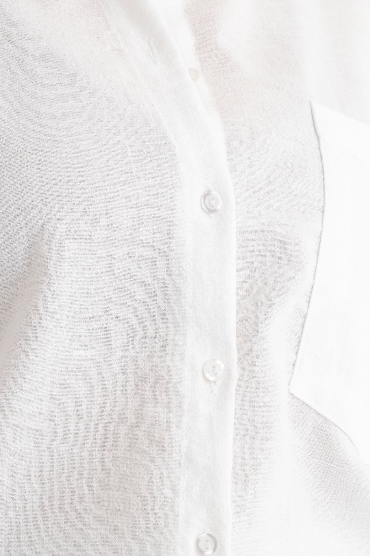 Linen Oversized Shirt with a Pocket