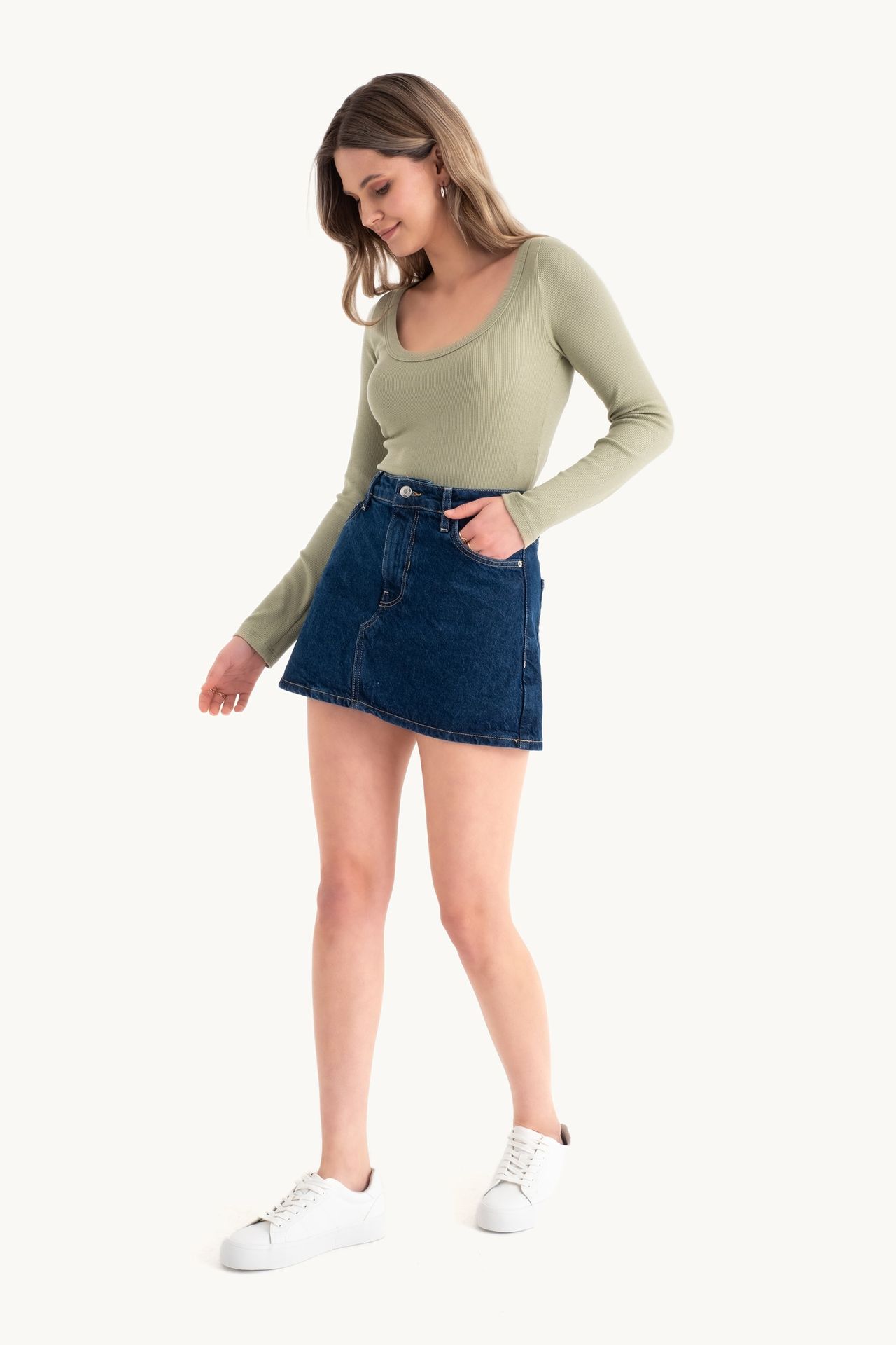 Long Sleeve Basic Cotton Croptop