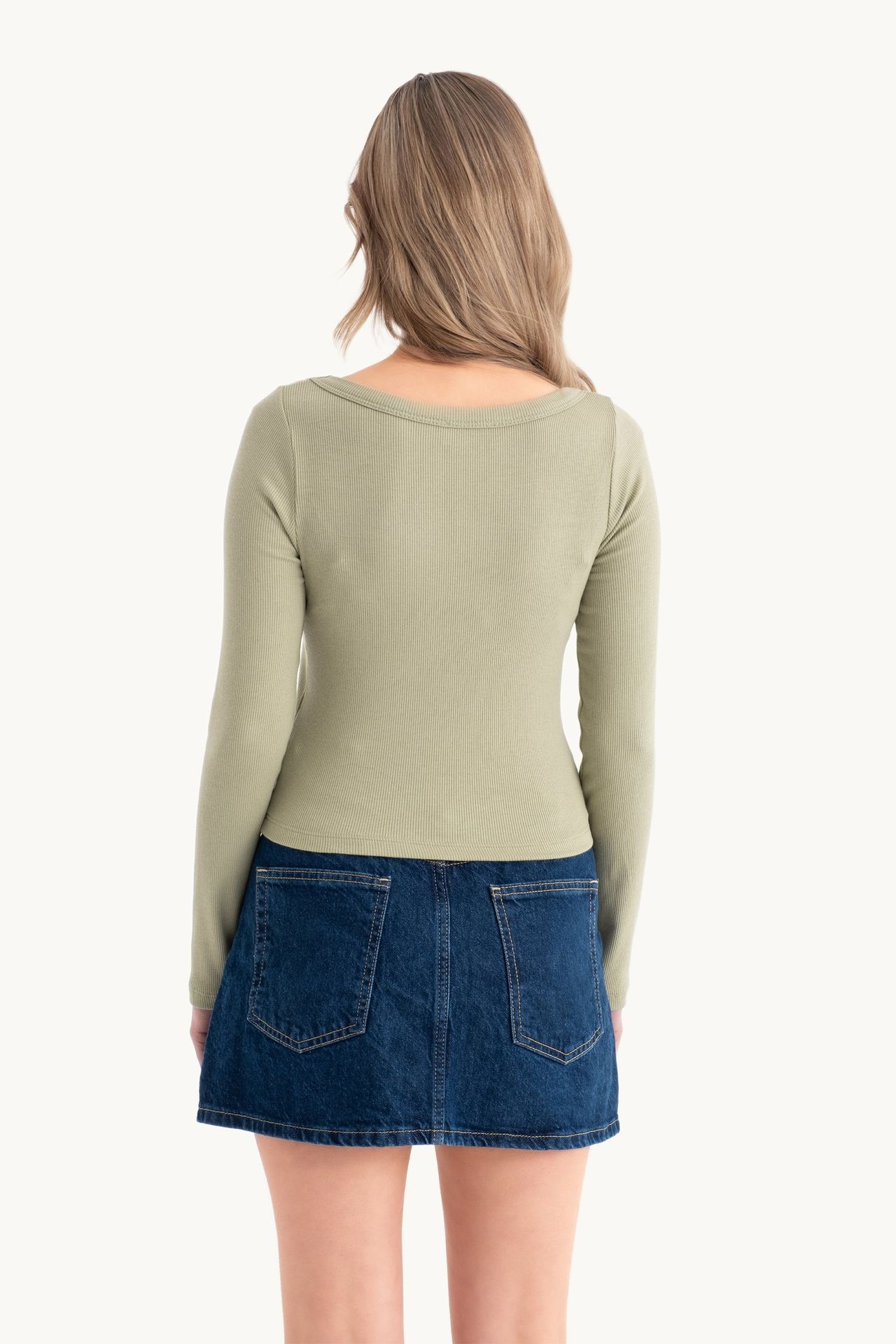 Long Sleeve Basic Cotton Croptop