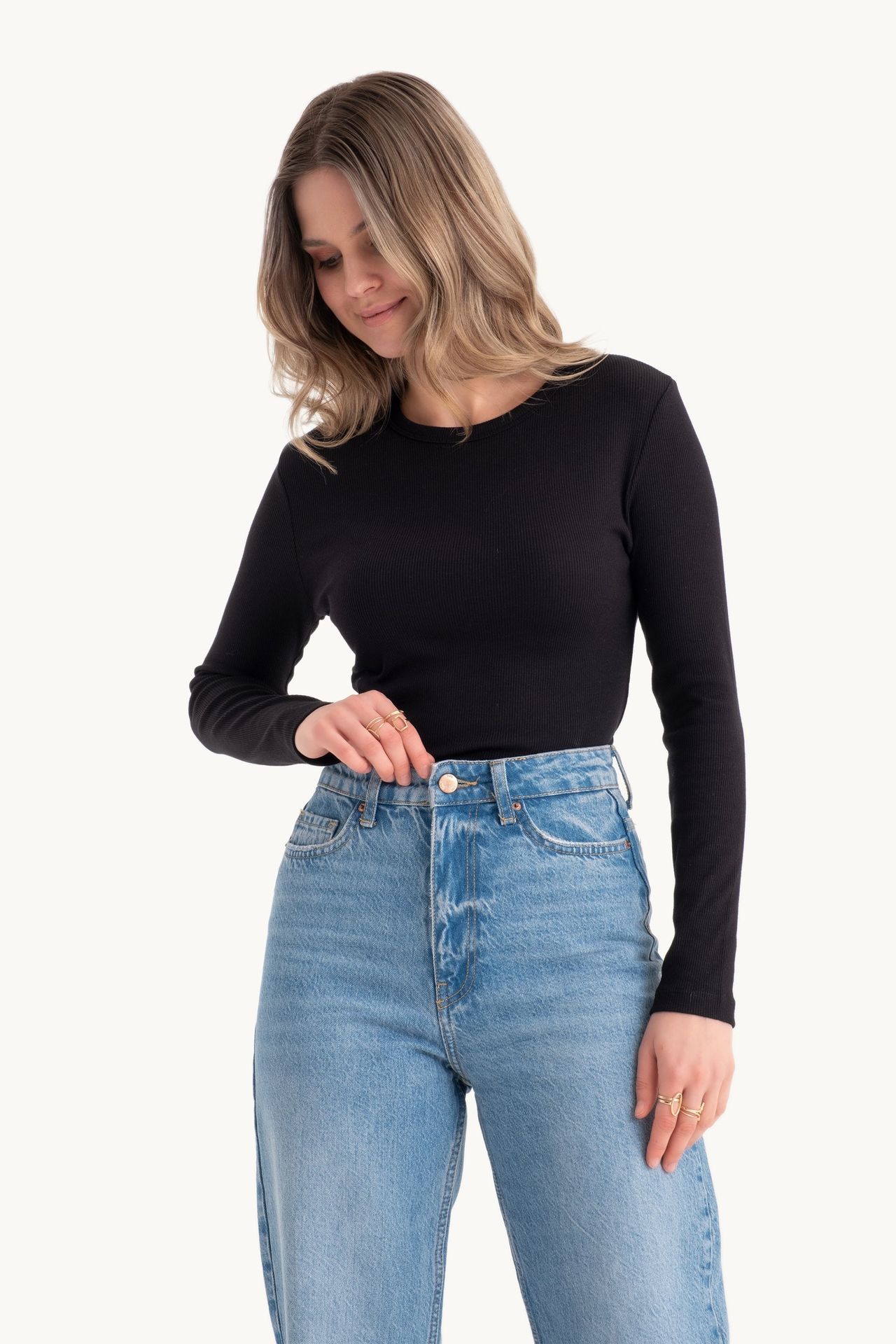 Crew Neck Basic Top