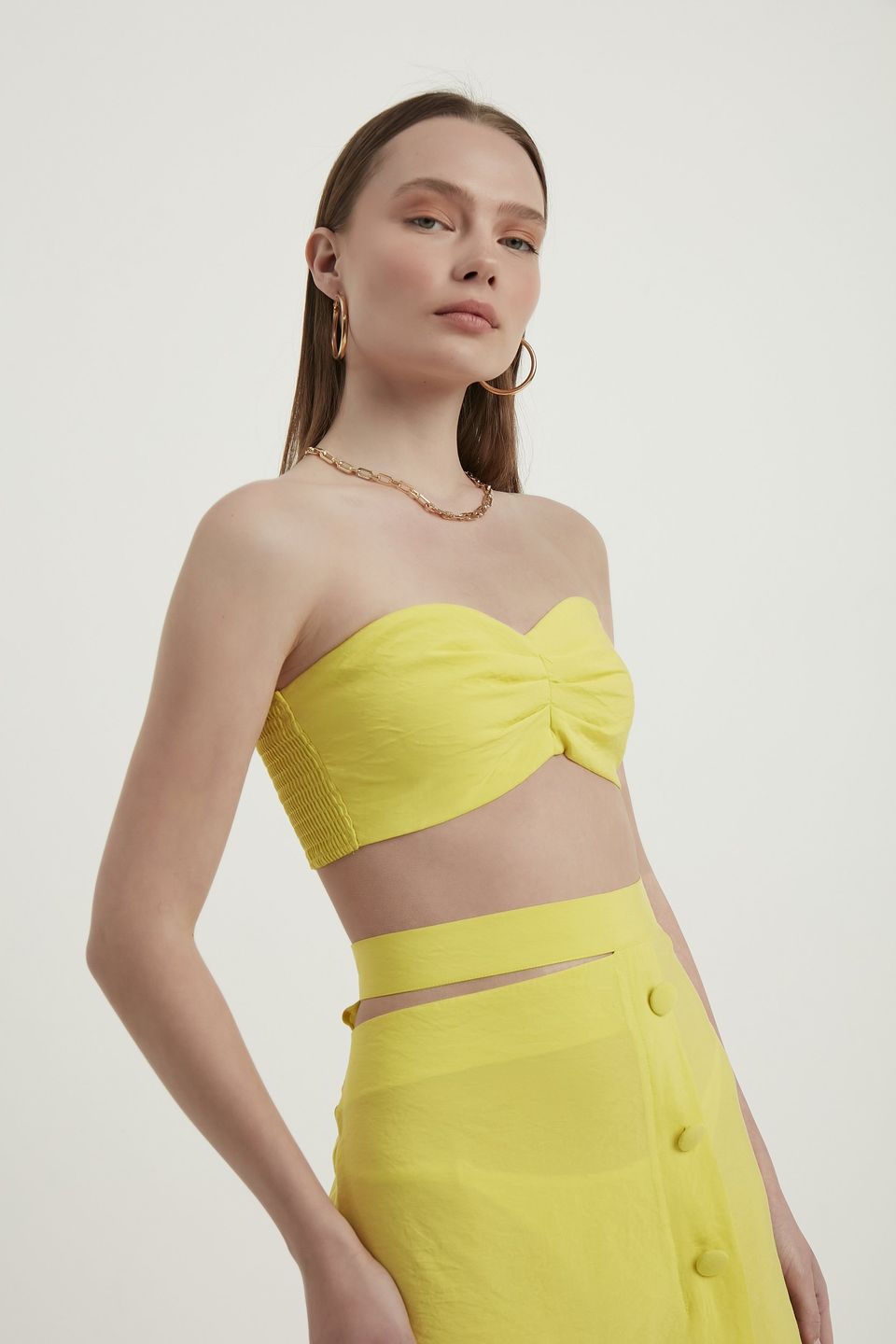 Sweetheart Neck Bandeau Crop top