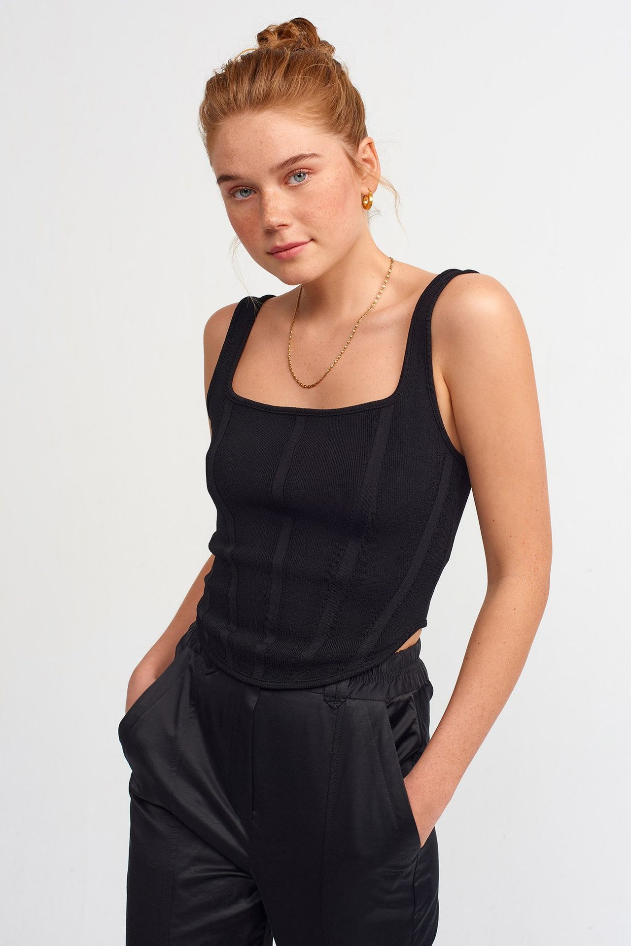 Square Neck Corset Top