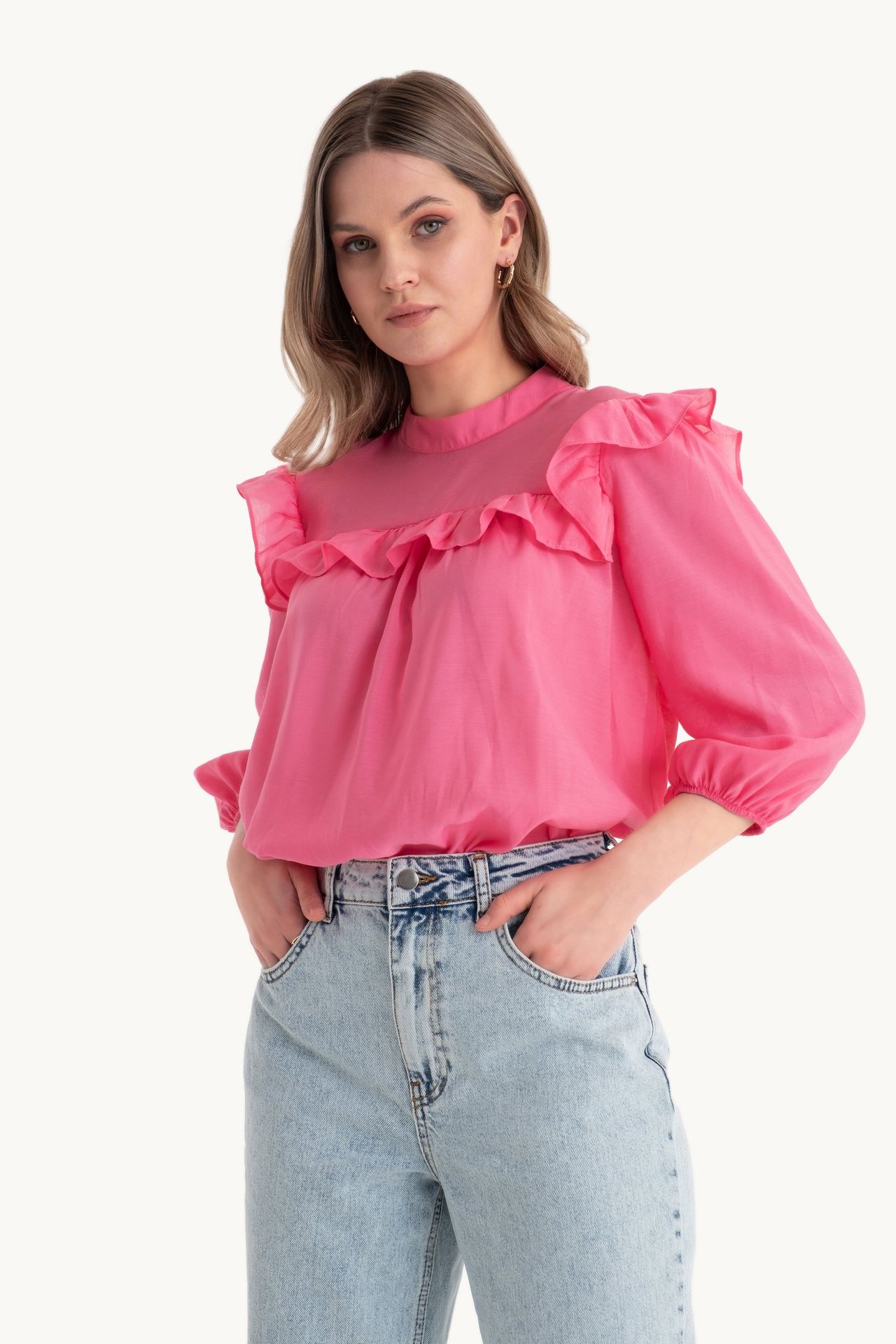 Round Neck Loose Blouse