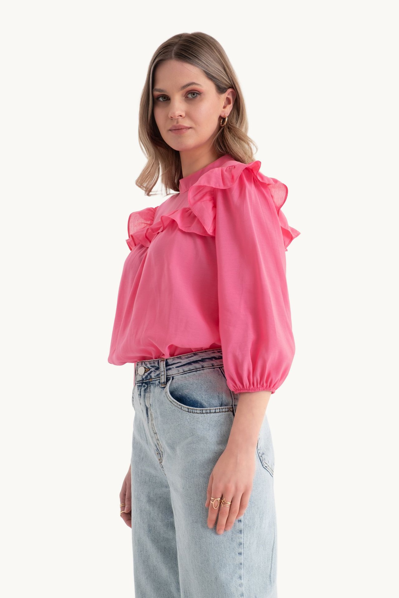 Round Neck Loose Blouse