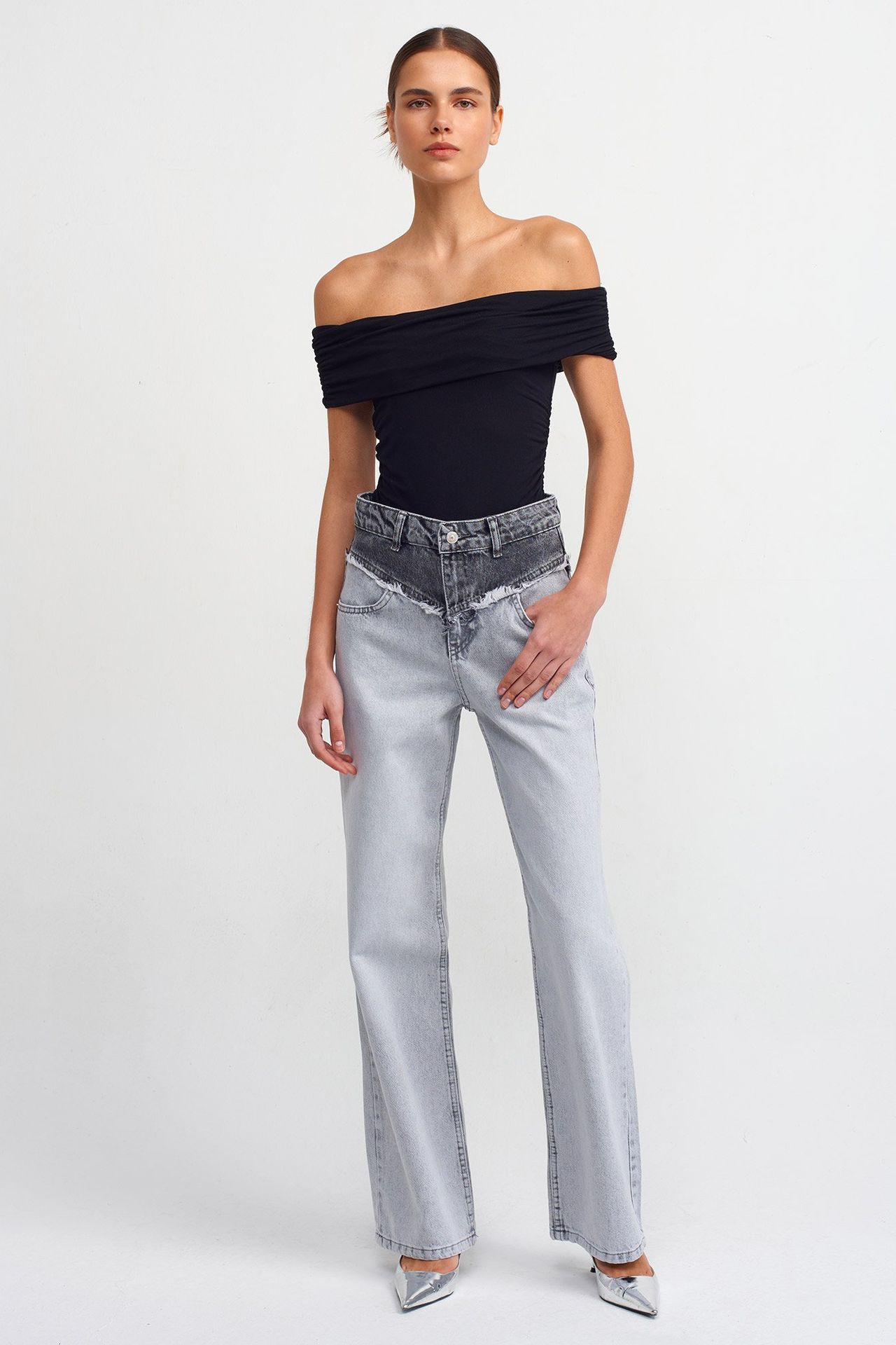 Off Shoulder Ruched Bodycon Top