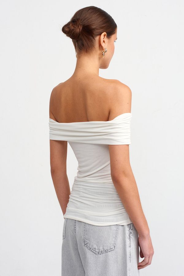 Off Shoulder Ruched Bodycon Top 2