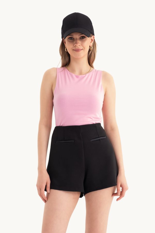 Halter Neck Cut Out Cropped Tank Top 1