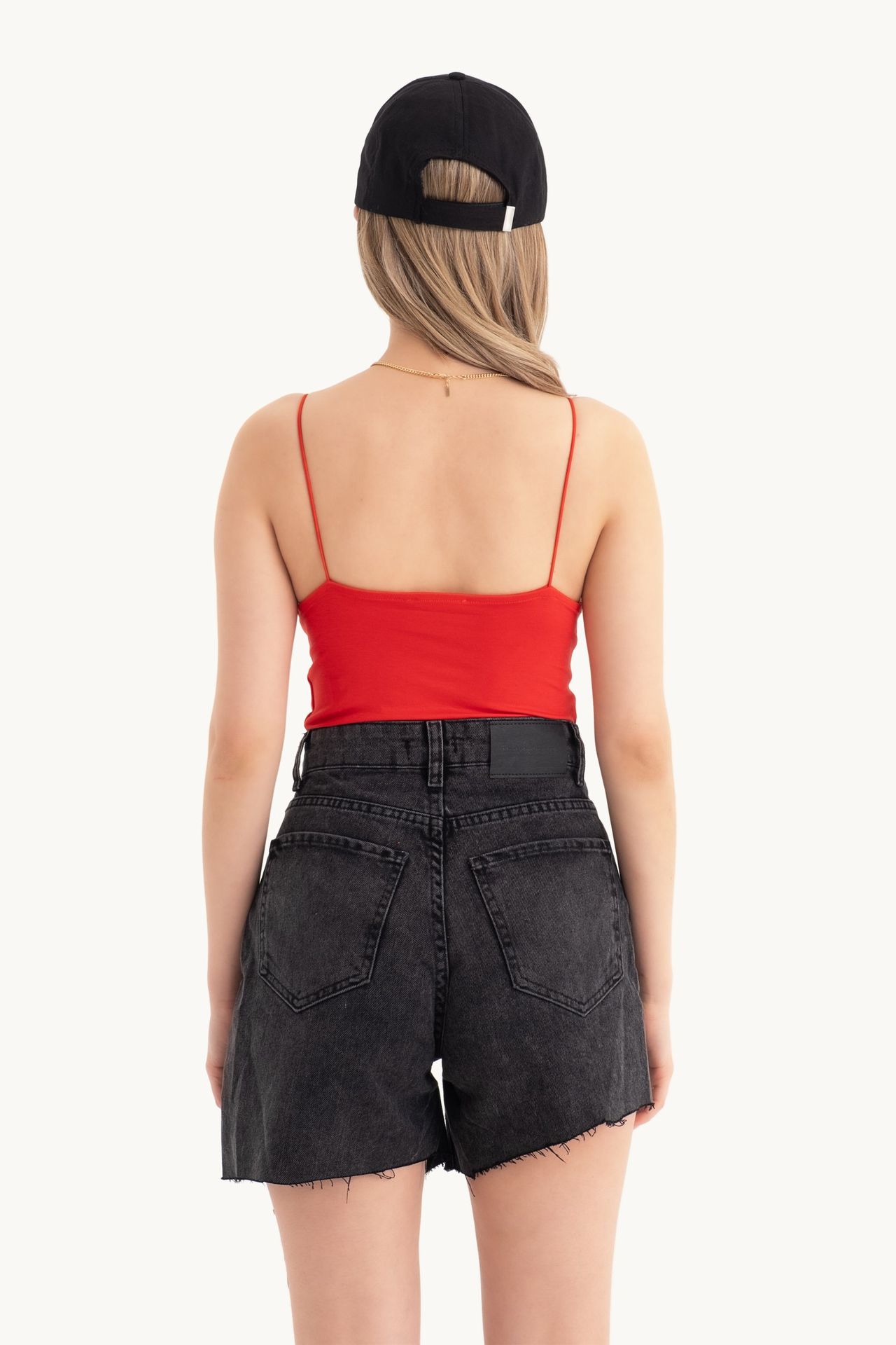 Spaghetti Strap Basic Cropped Cami Top