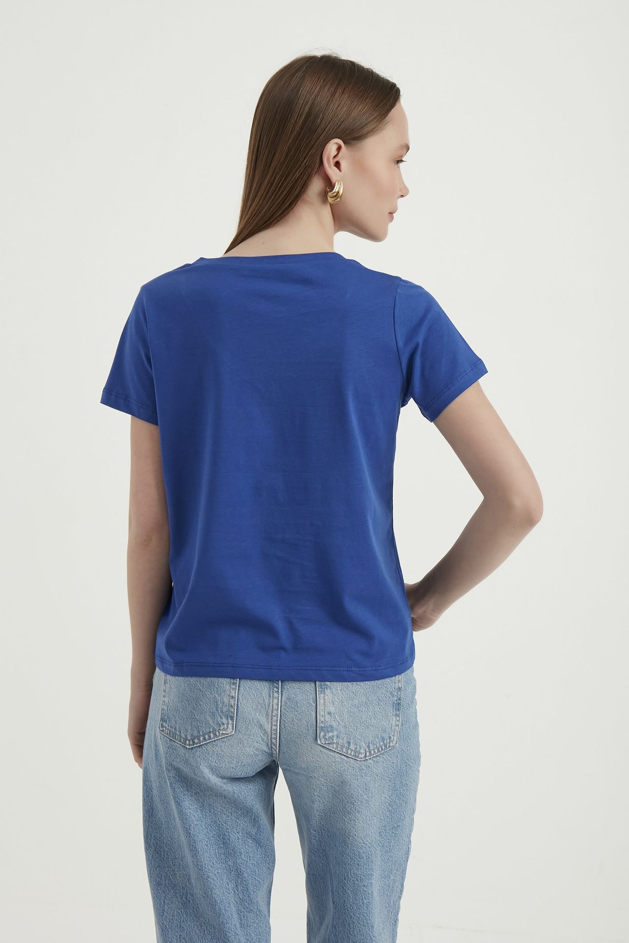 V Neck Basic T-shirt