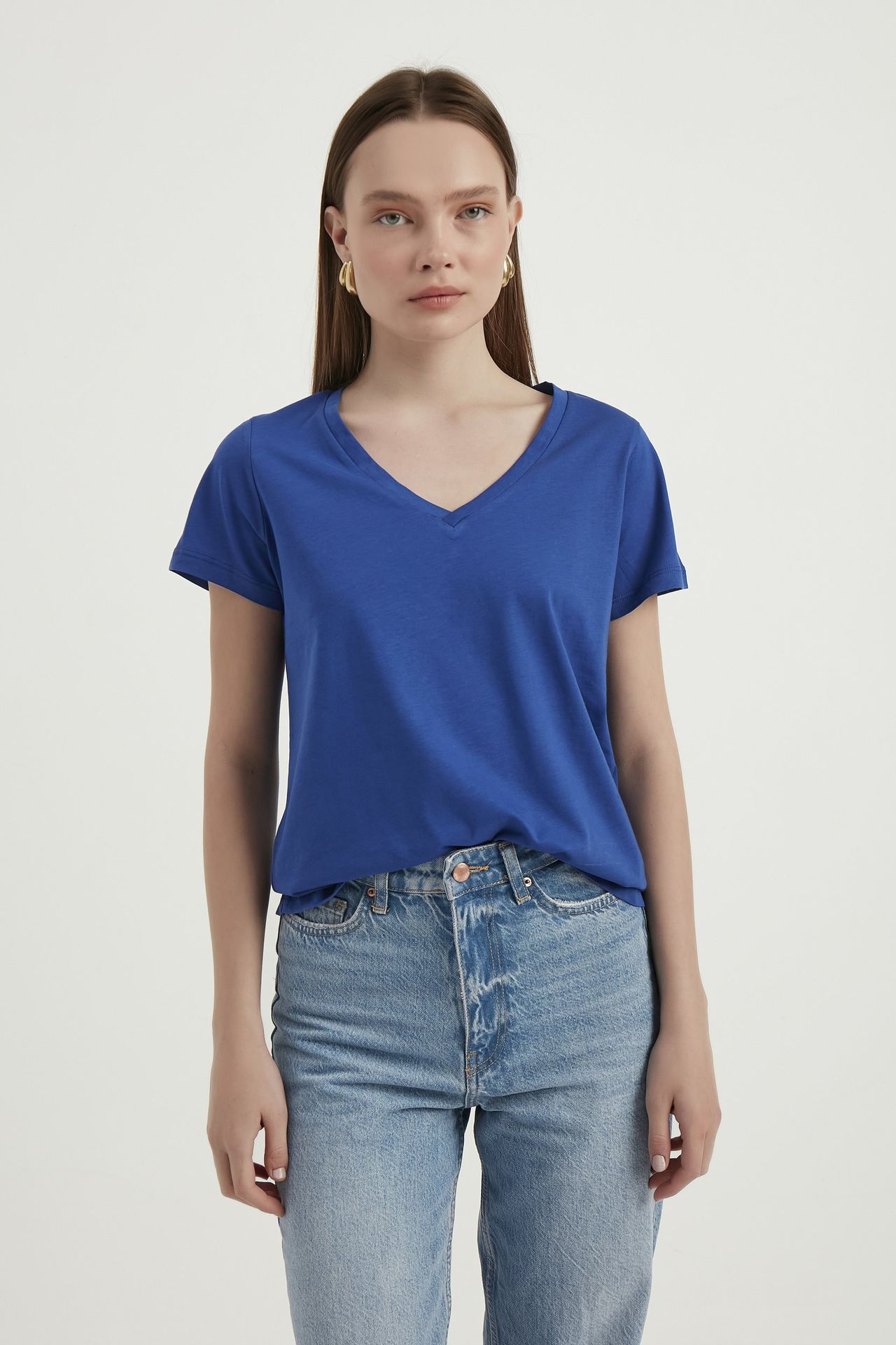 V Neck Basic T-shirt