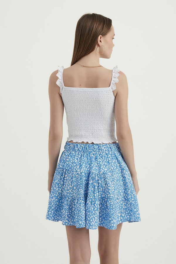V Yaka Fermuarlı Crop Top 3