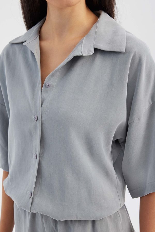 Casual Solid Buttoned Shirt 5