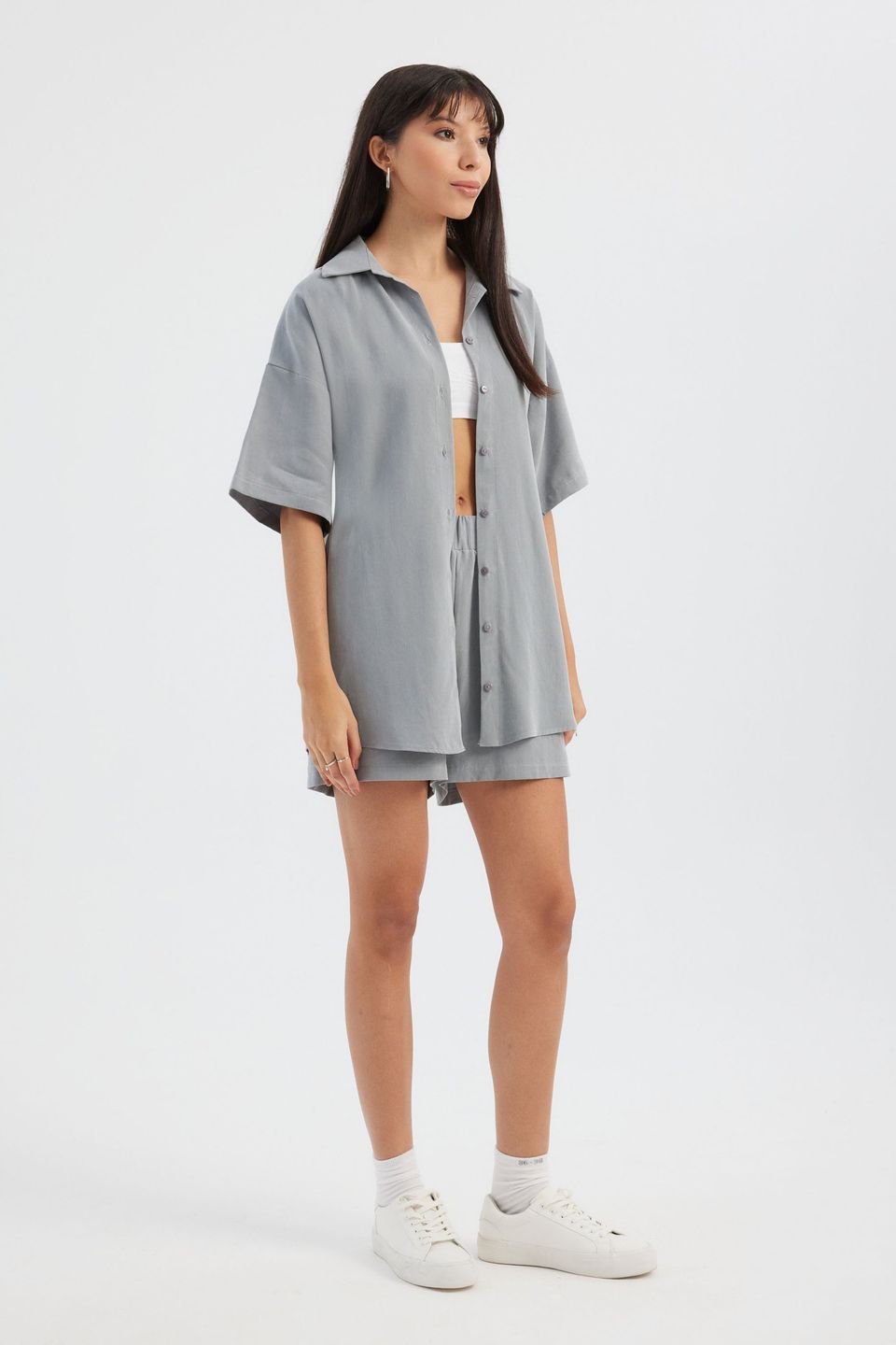 Casual Solid Buttoned Shirt