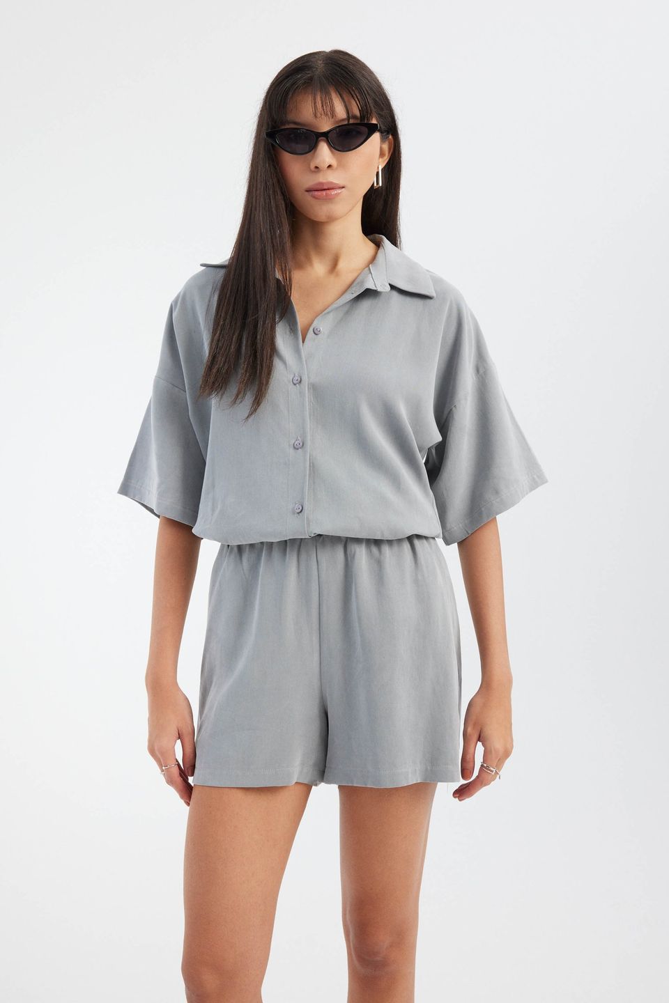 Casual Solid Buttoned Shirt