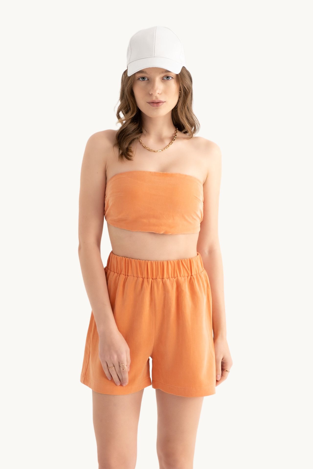 Strapless Basic Crop Top