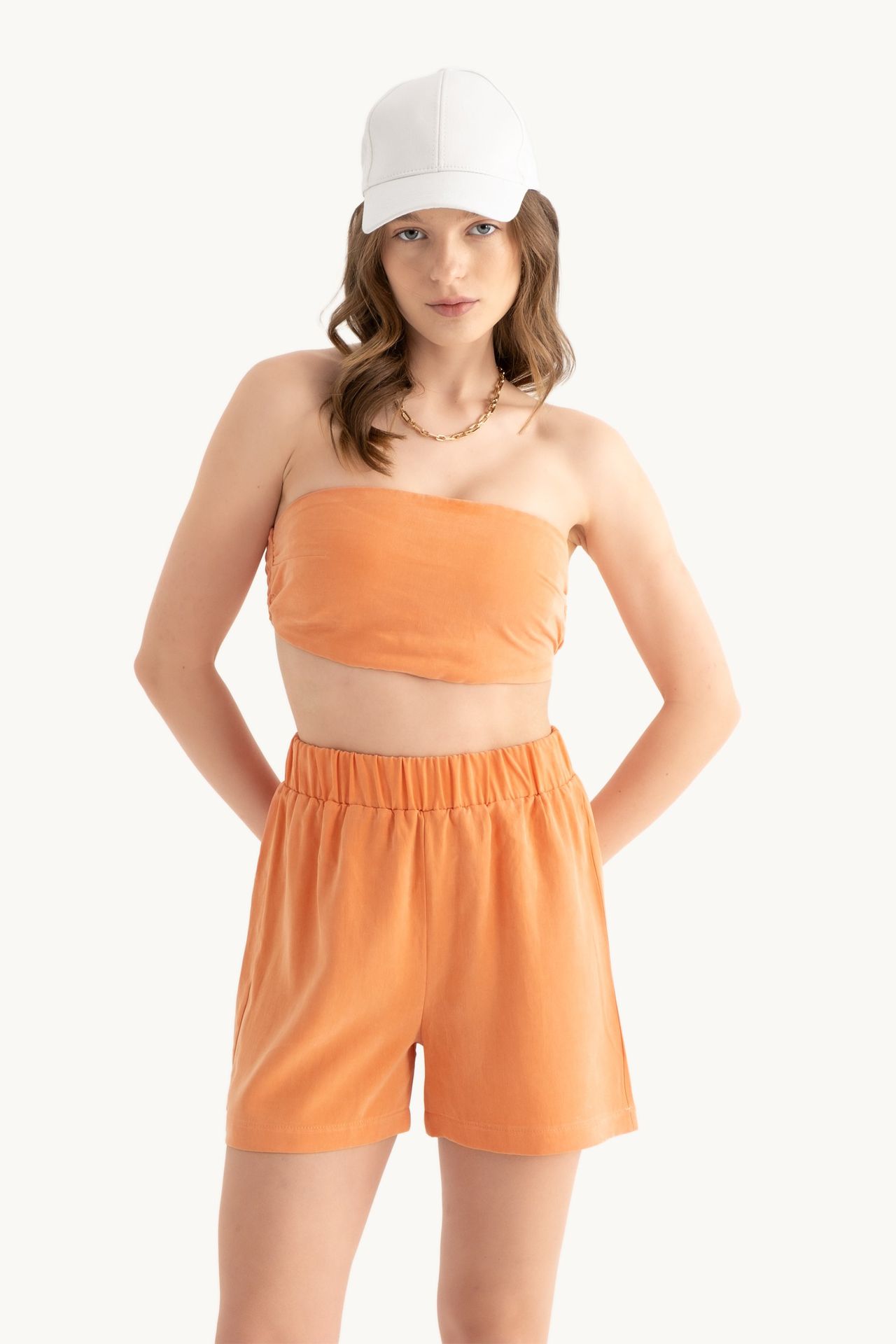 Strapless Basic Crop Top