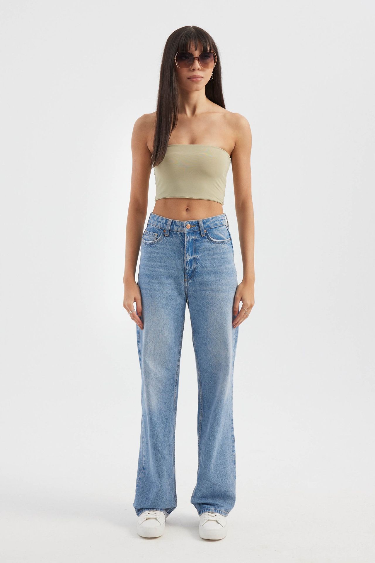 Strapless Basic Crop Top