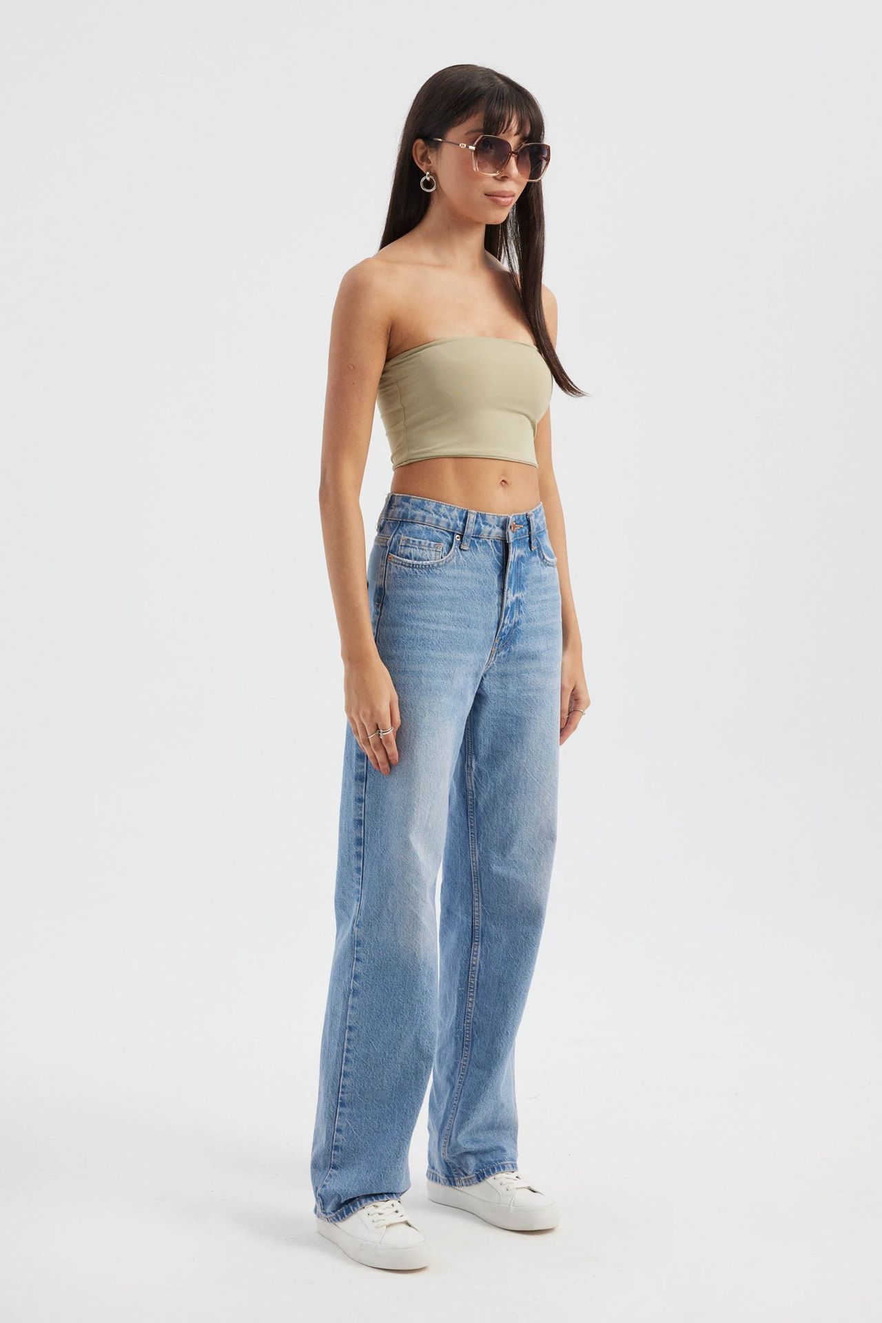 Strapless Basic Crop Top