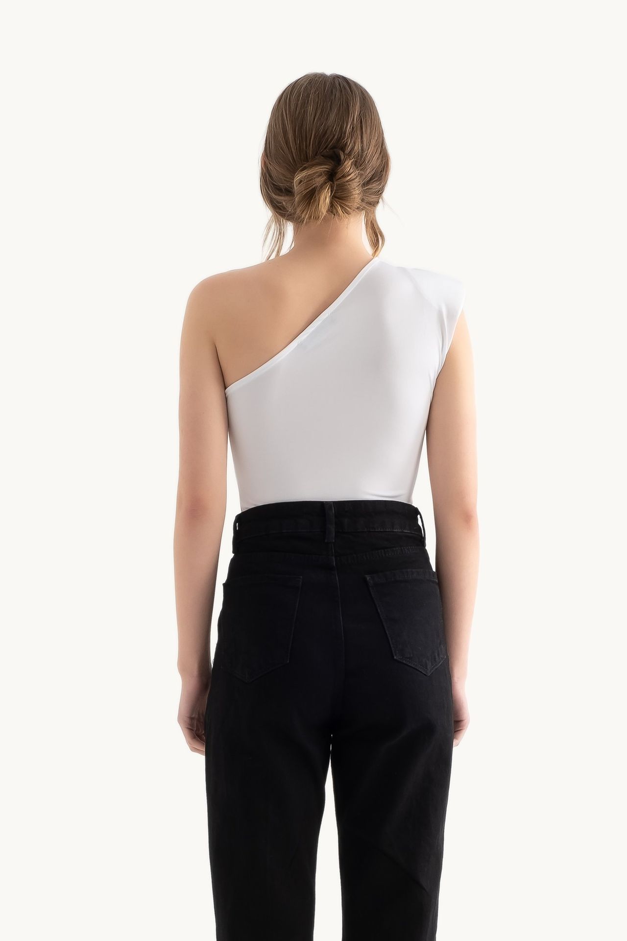 One Shoulder Ruched Cap Sleeve Body