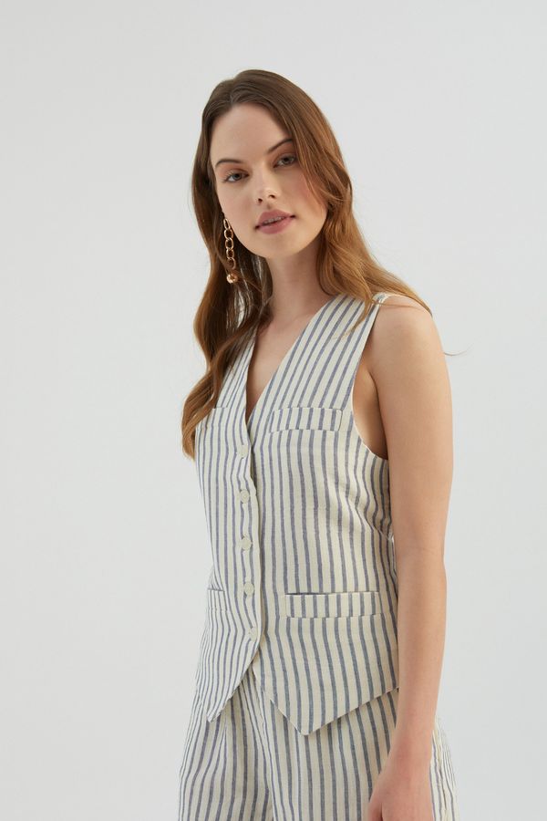 Striped Tailored Waistcoat 4