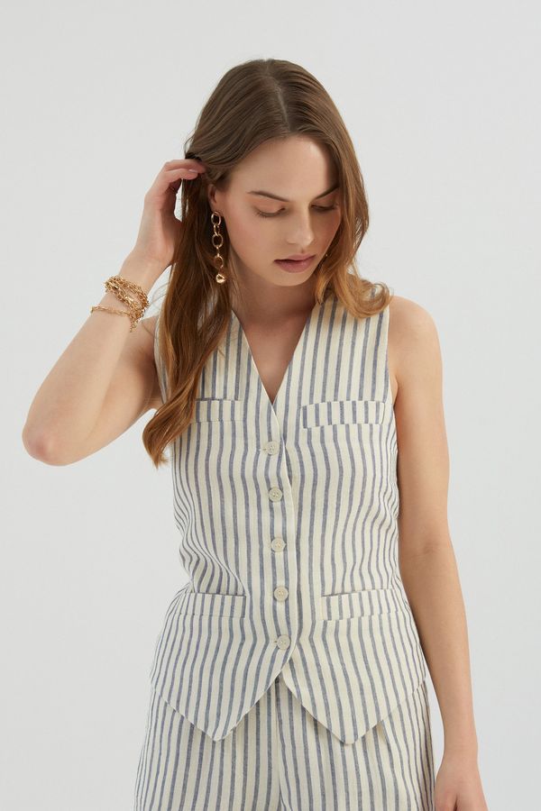 Striped Tailored Waistcoat 1
