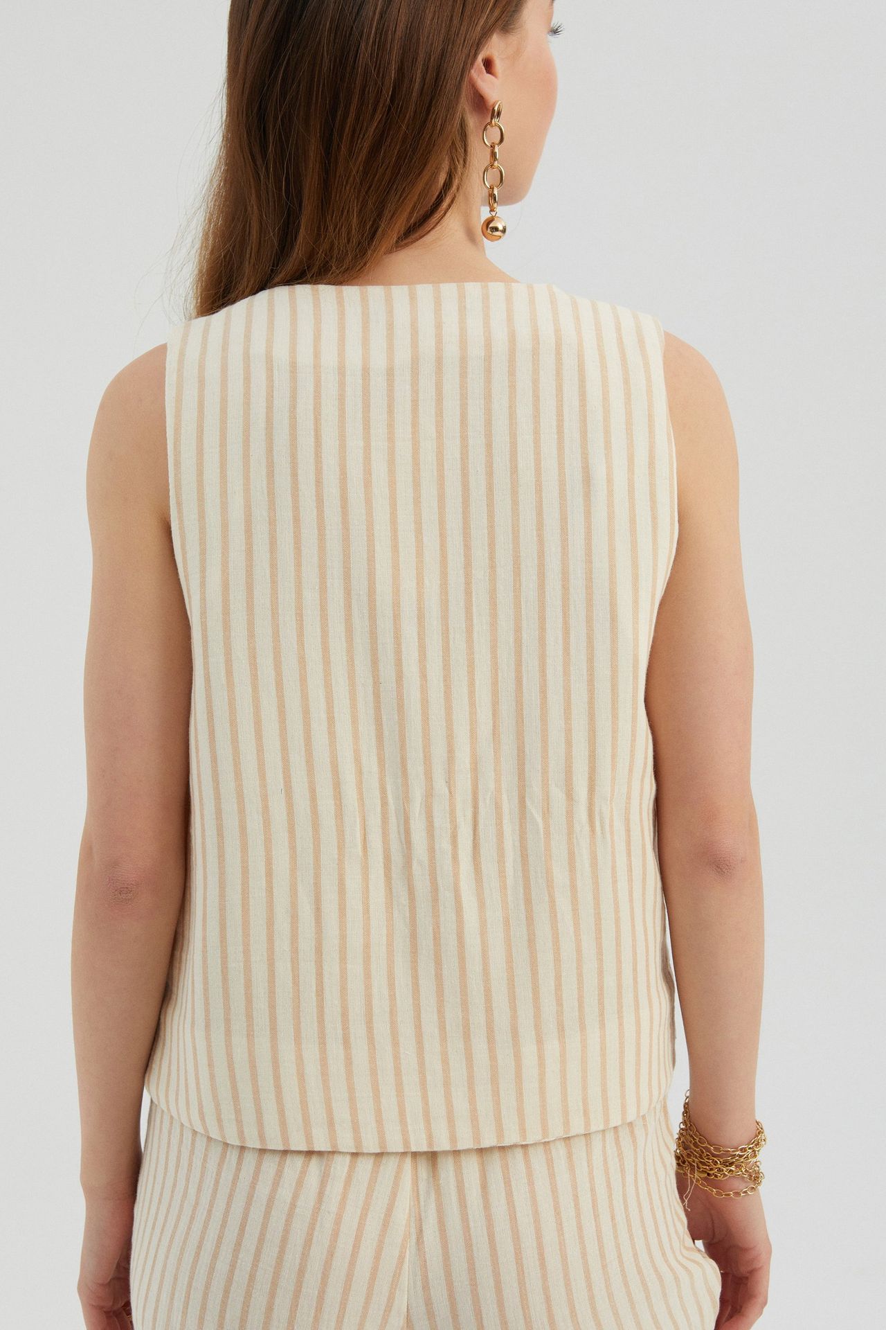 Striped Tailored Waistcoat