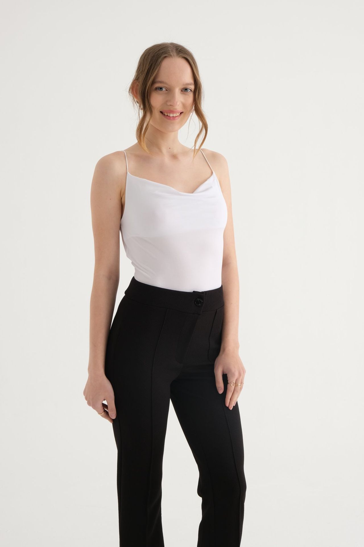 Spaghetti Strap Ruched Cami Top