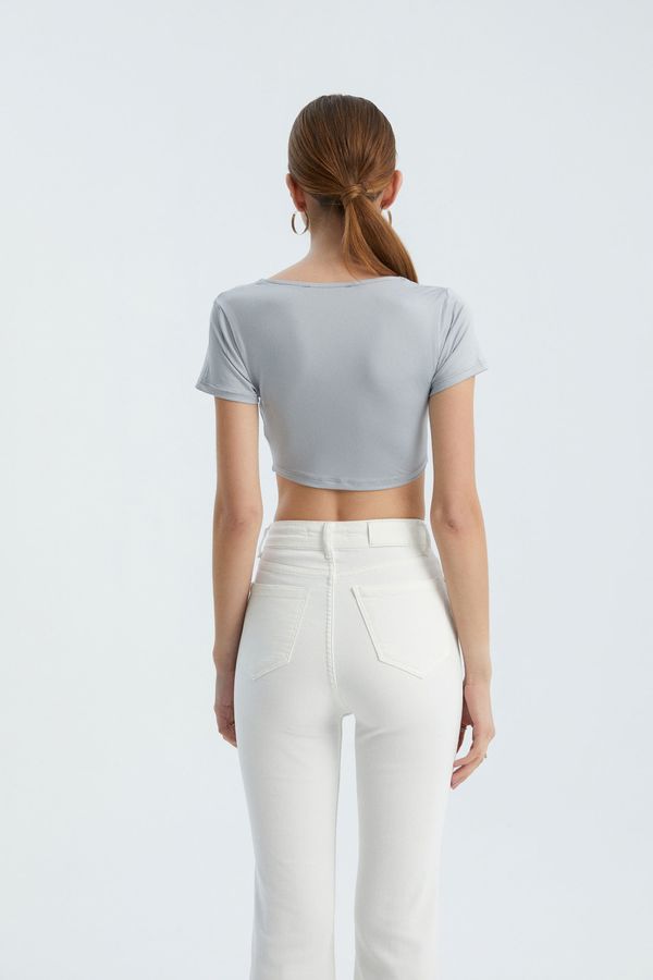 Square Neck Basic Crop Top 4