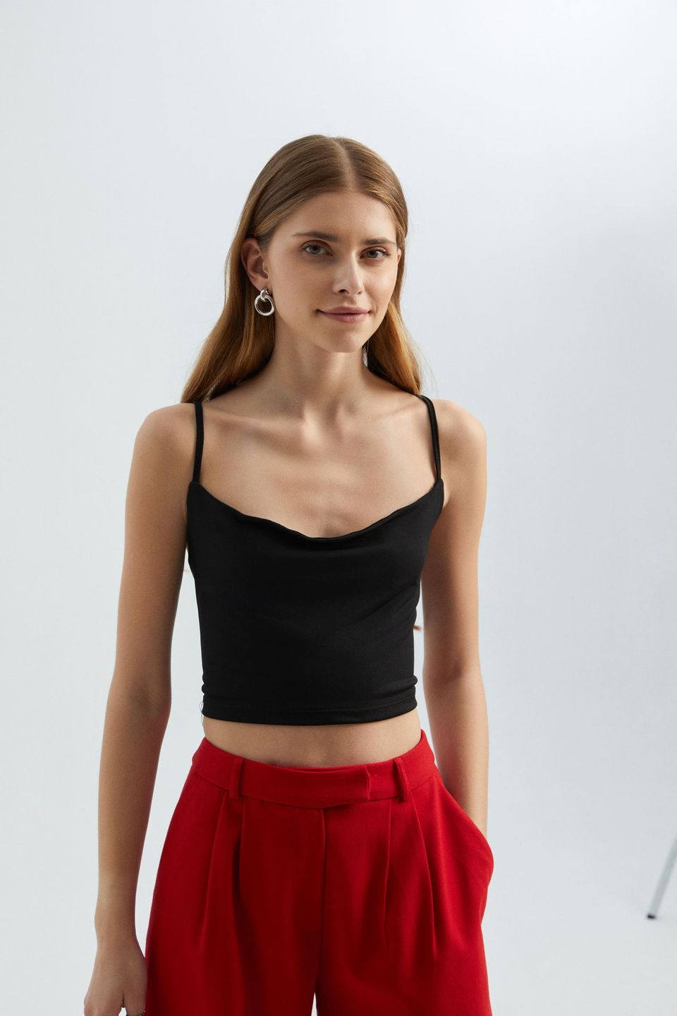 Spaghetti Strap Cami Top with a Back Detail