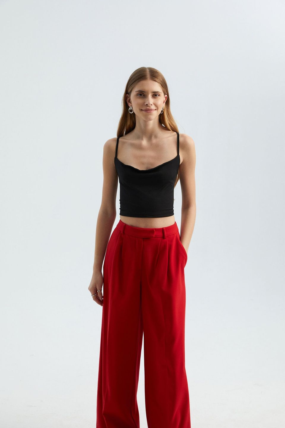 Spaghetti Strap Cami Top with a Back Detail