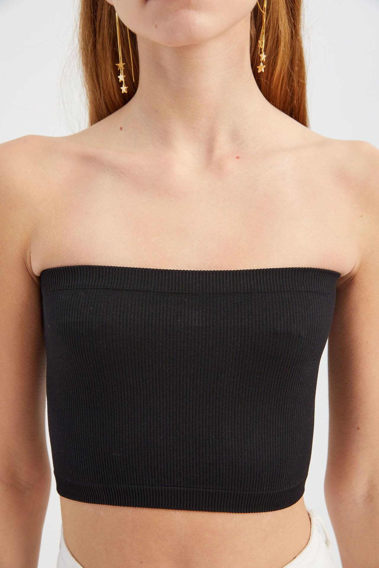 Strapless Basic Crop Top