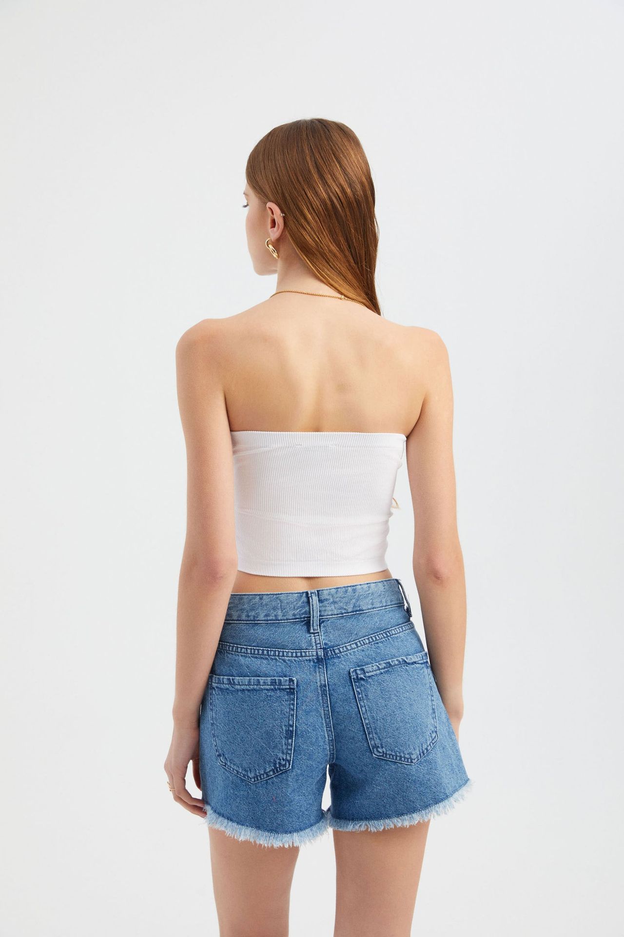 Strapless Basic Crop Top