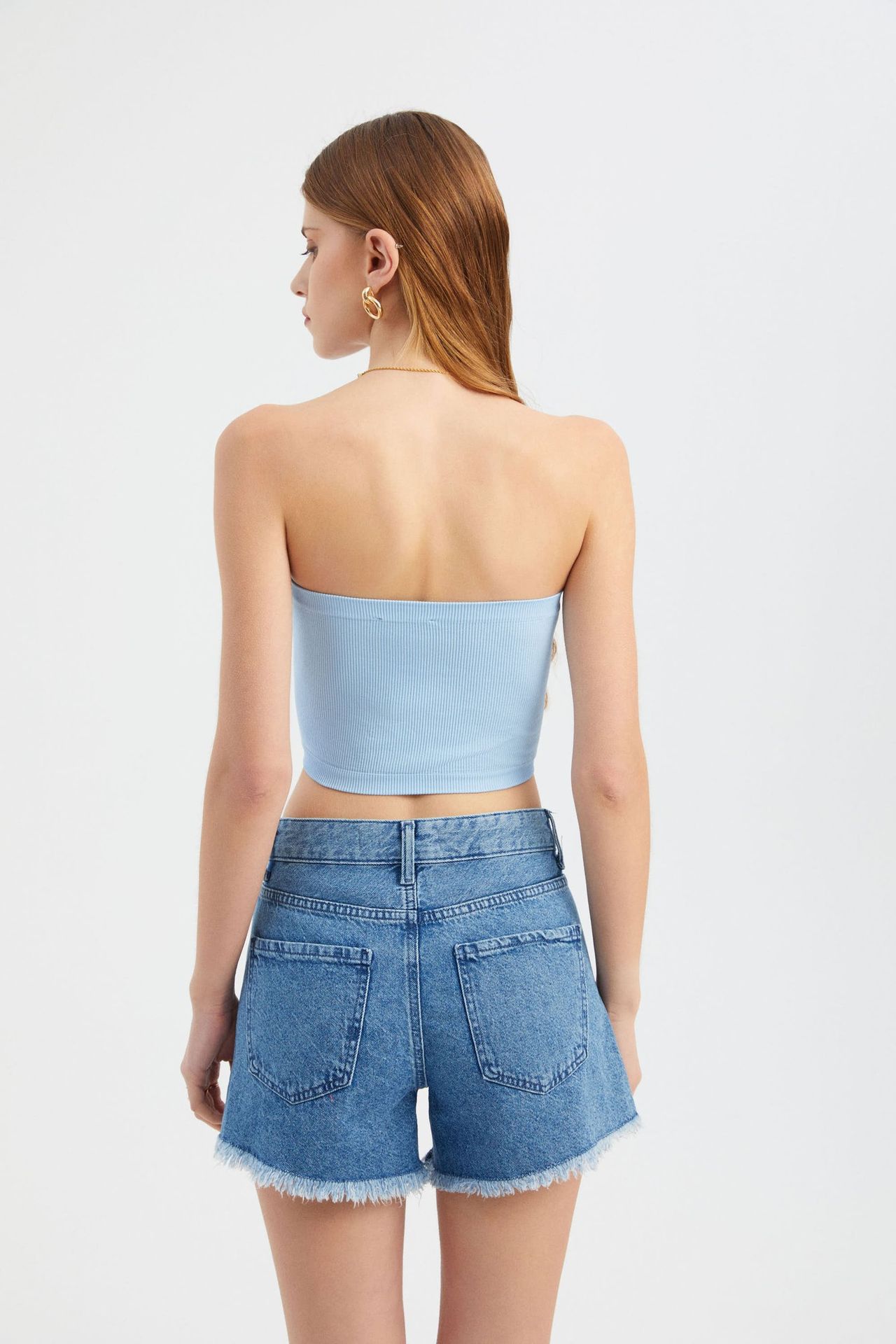 Strapless Basic Crop Top