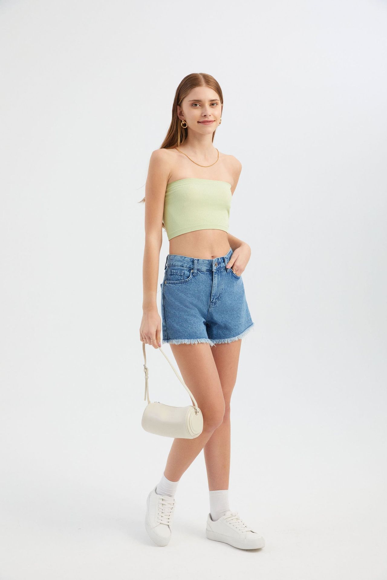 Strapless Basic Crop Top