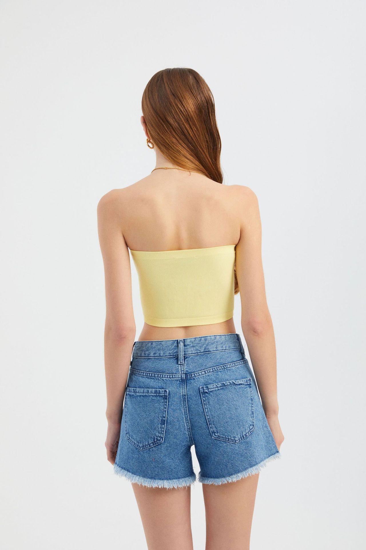 Strapless Basic Crop Top