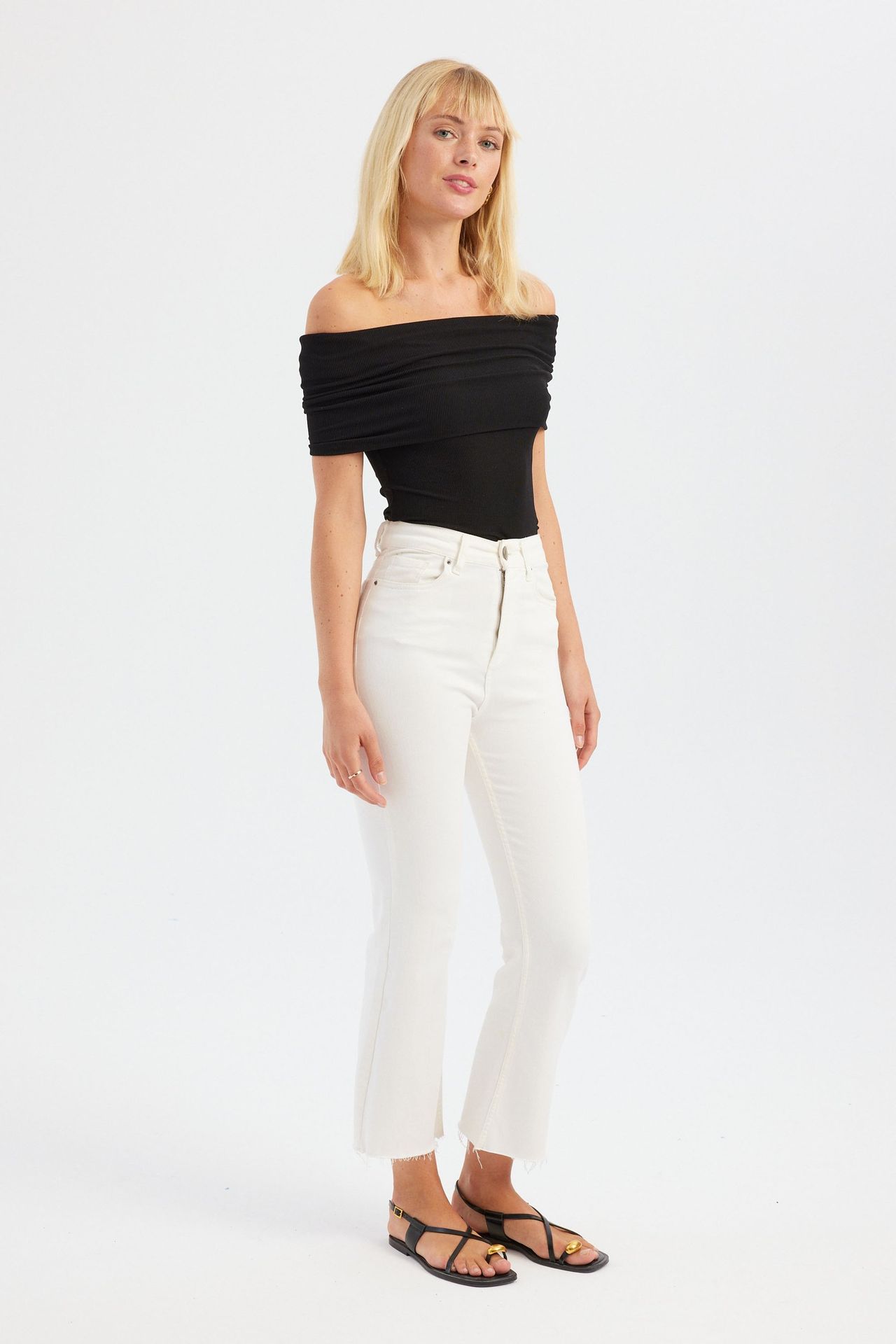 Solid Off Shoulder Top