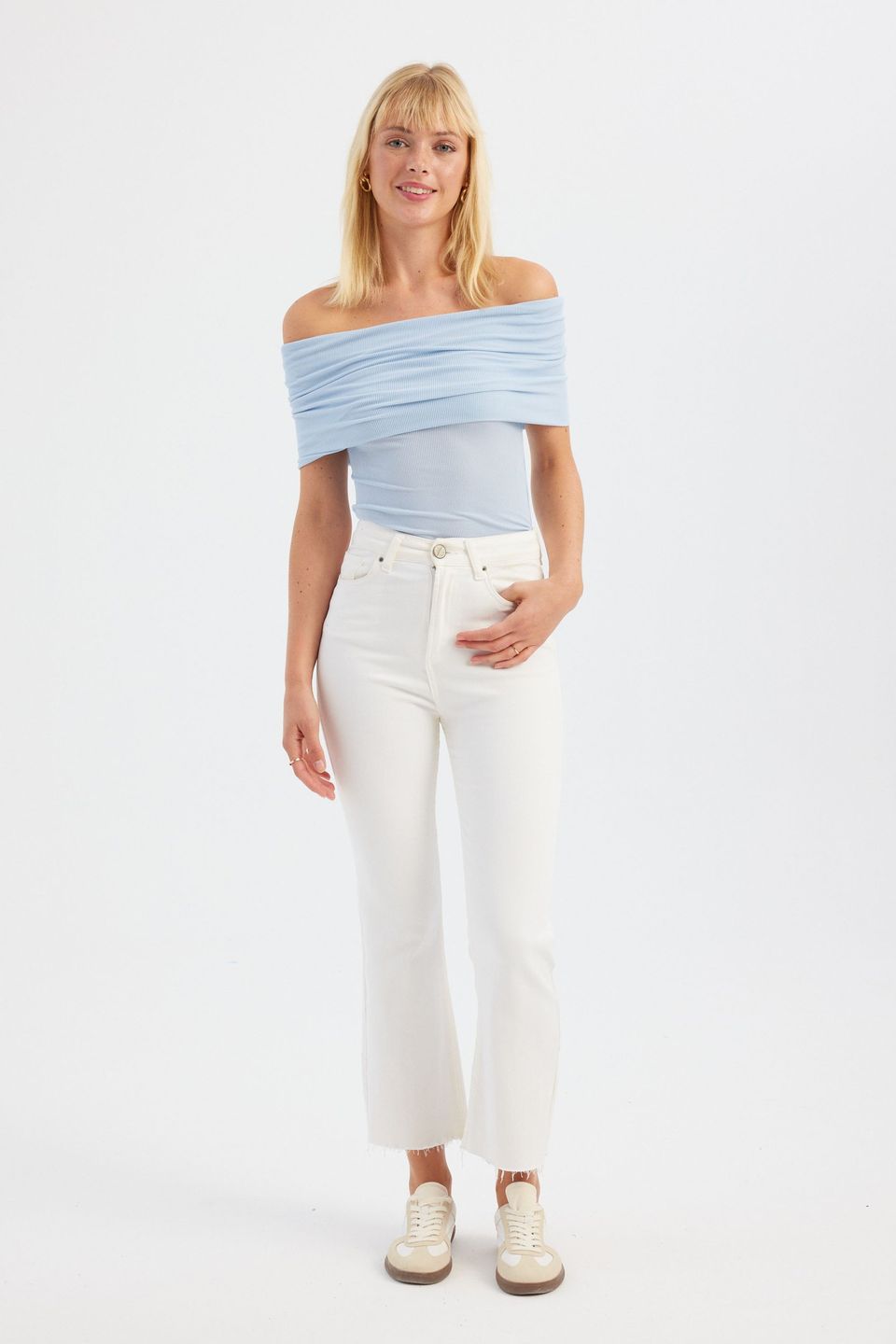 Solid Off Shoulder Top
