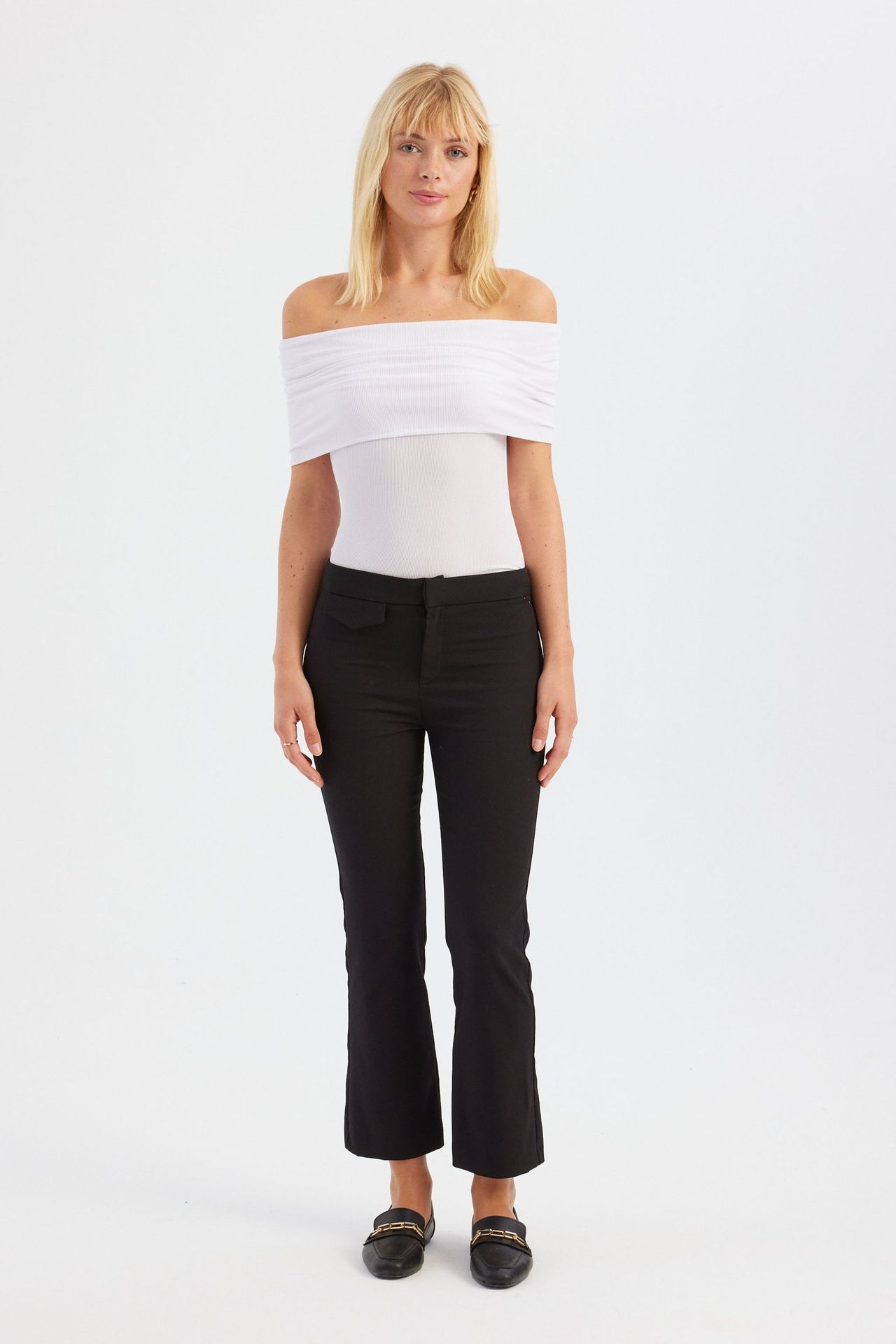 Solid Off Shoulder Top