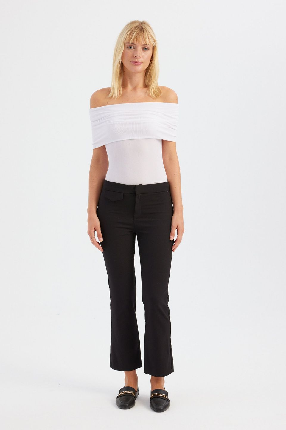 Solid Off Shoulder Top