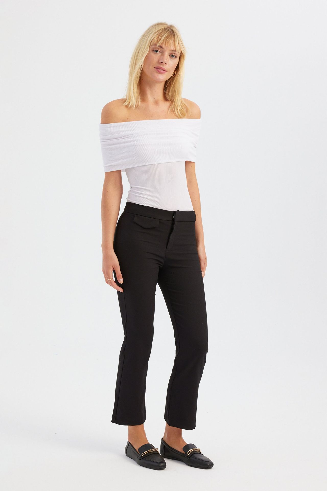 Solid Off Shoulder Top