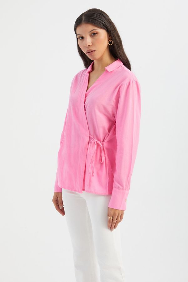 Tie Side Long Sleeve Shirt 4
