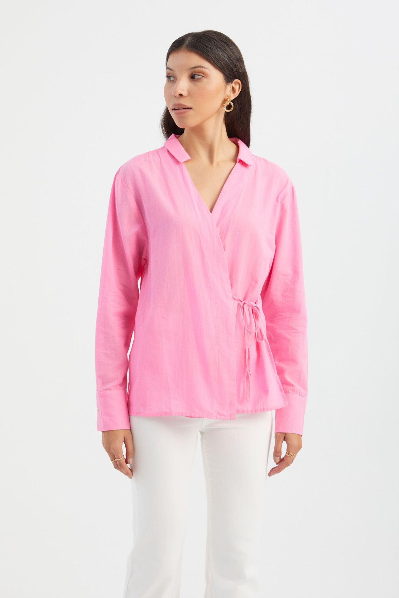 Tie Side Long Sleeve Shirt