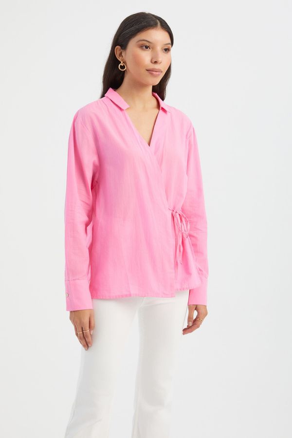 Tie Side Long Sleeve Shirt 3