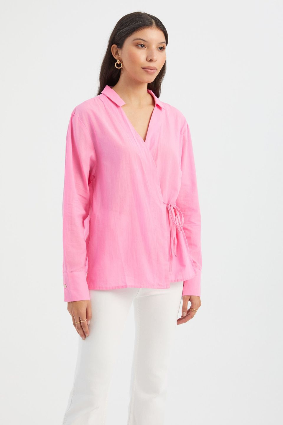 Tie Side Long Sleeve Shirt
