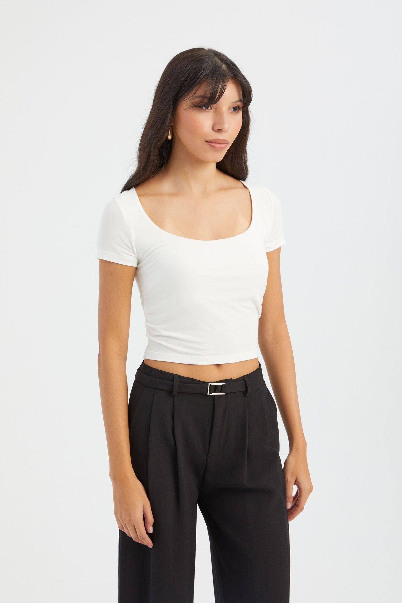 Scoop Neck Crop Top