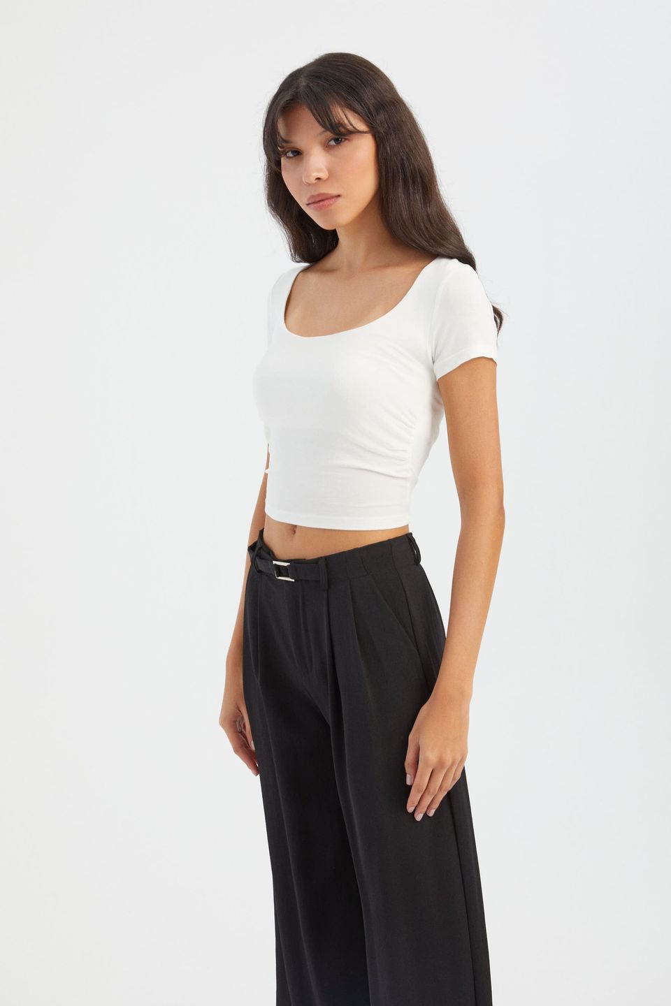 Scoop Neck Crop Top