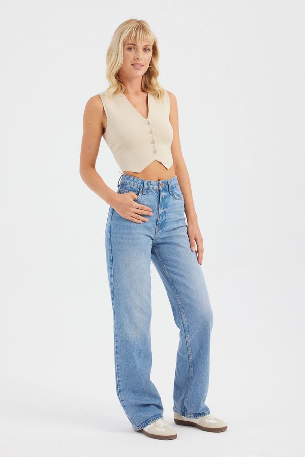 Sleeveless Cropped Knitted Sweater Vest 3