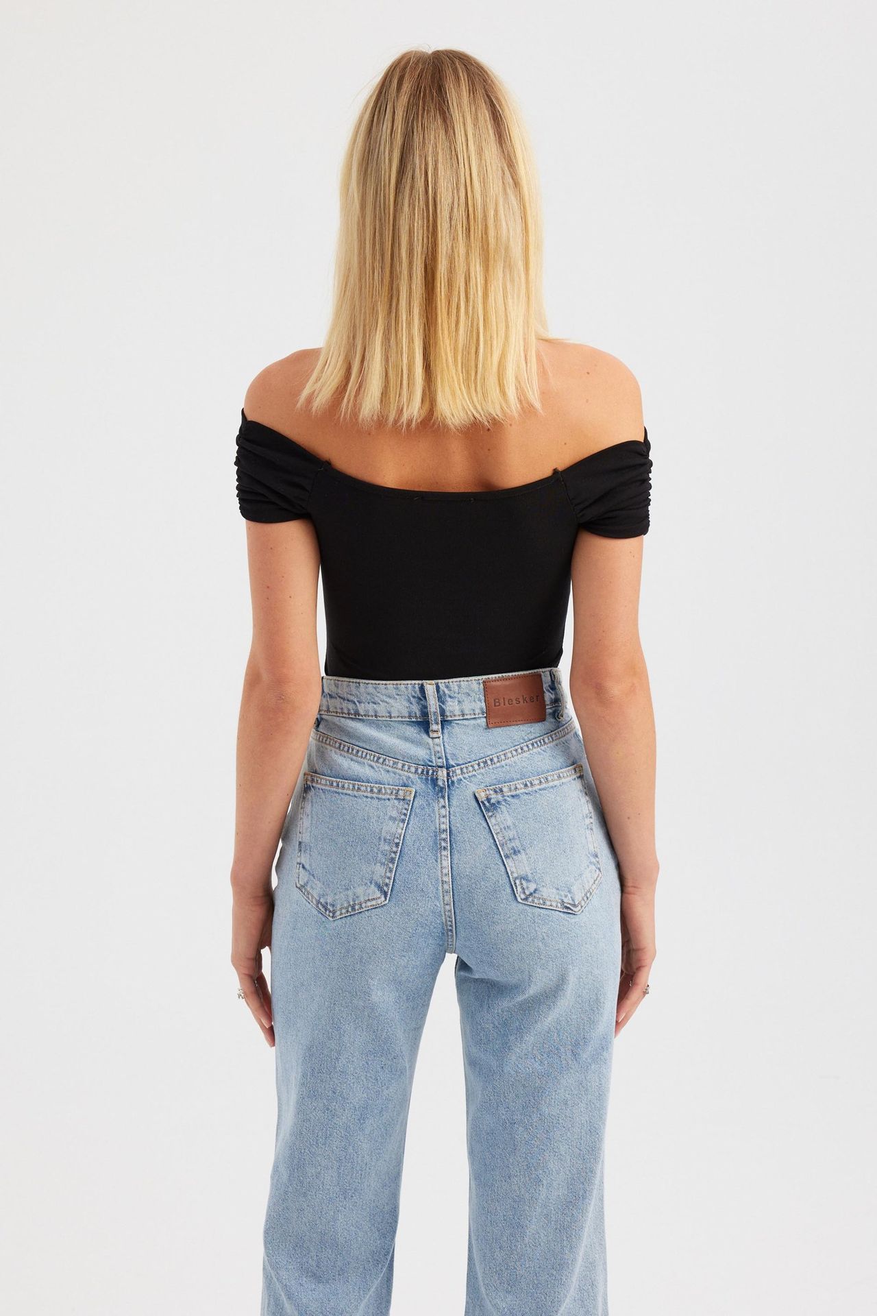 Off Shoulder Bodysuit with a Cross Front