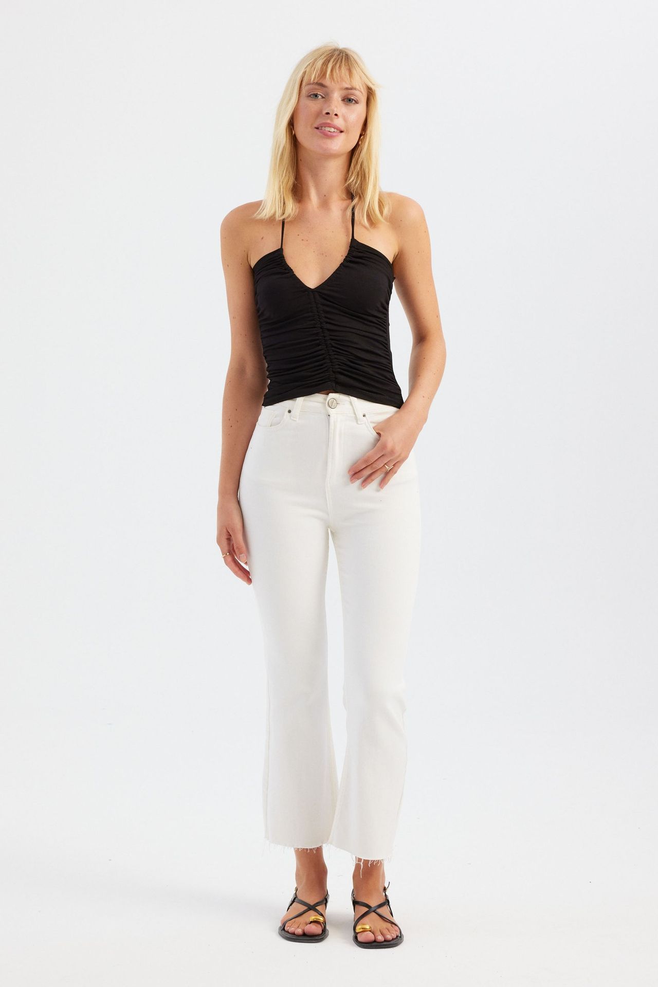 V Neck Strappy Top