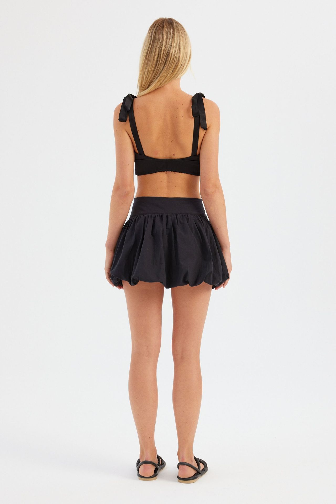 Sweetheart Neck Crop Top with a Tie Up Detail